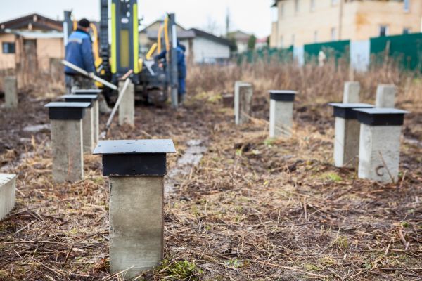 Concrete Piling Installation in Merced