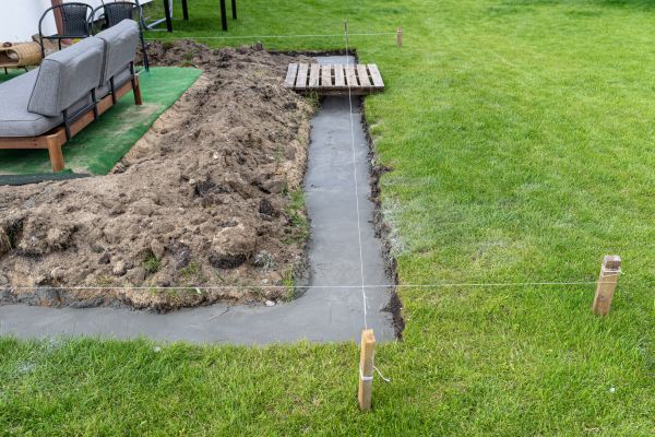 Cement Footer Installation in Merced